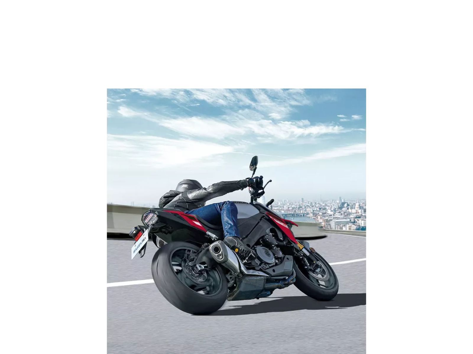 Мотоцикл SUZUKI GSX-S1000 - серебряно-красный 2023